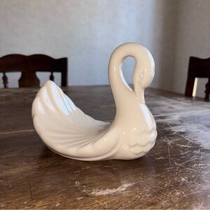 Andre Richard Ivory Swan Figurine For Display or Towel holder. Vintage 1980s